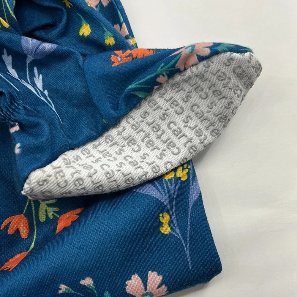 Carter’s Zippered Blue & Floral Onesie, Size 2T